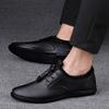 Fashion High Quality Men's Fashionable casual leather shoesShoes lace up Leather Casual Shoe outdoor Comfortable  Fashion Shoes