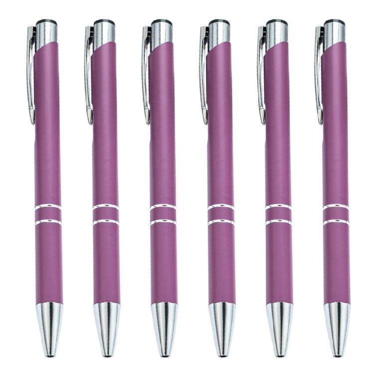 6 Pcs Metal Ballpoint Pen 1.0mm Signature Pen Black Ink Stationery Pen Funny Pen Smooth Writing Pen for Student