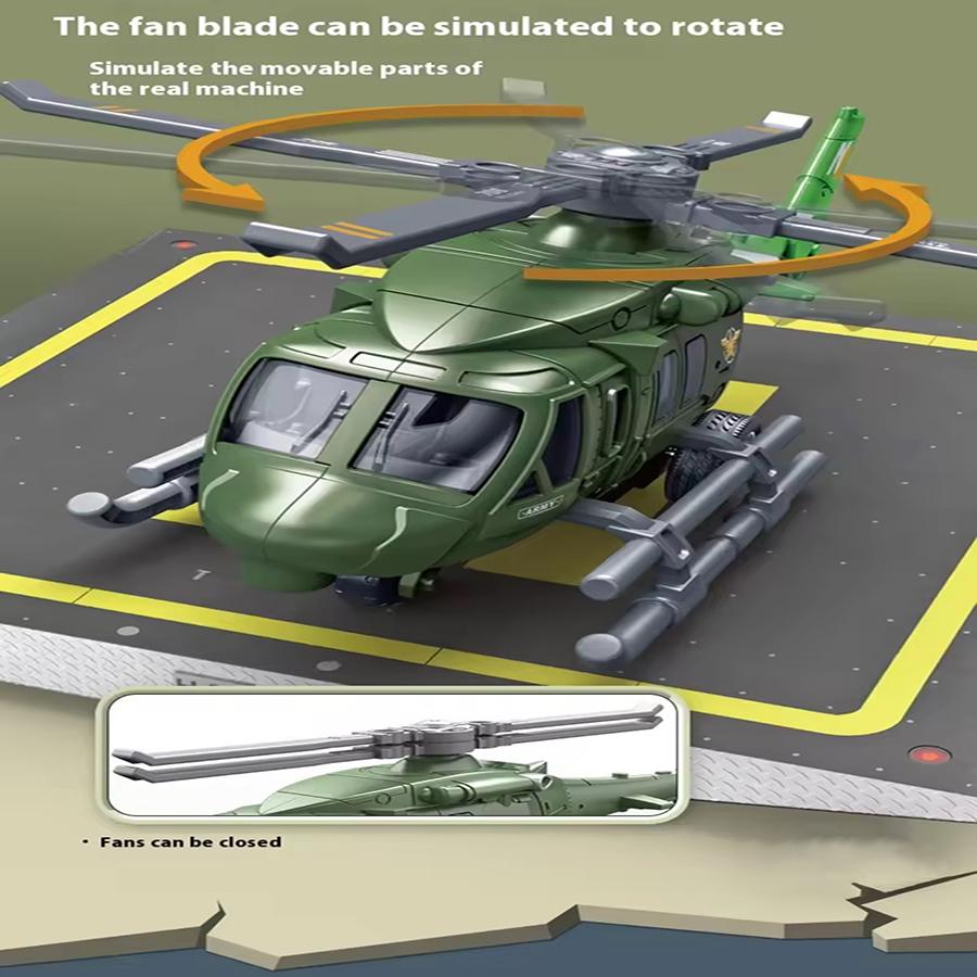 Army-Design Superior-Grade Children’S High-Standard Helo First-Class Toy Top-Grade Alloy First-Class Airplane First-Class Simulation