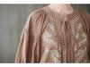 2025 Summer Plus Size Women's Retro Embroidered V-Neck Bell Sleeve Dress