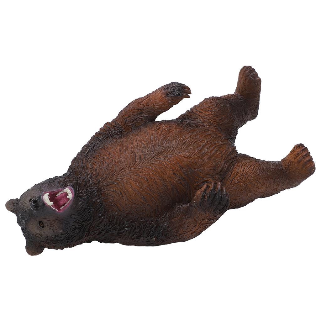 Brown Bear Figurine Lifelike Appearance Durable Plastic Stimulate Imagination Plastic Bear for Kids