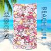Cartoon Towel Textile Stitching Bathrobe Beach Quick-Drying Lightweight Portable Camping Swim K-KittyS SRO Pool Travel