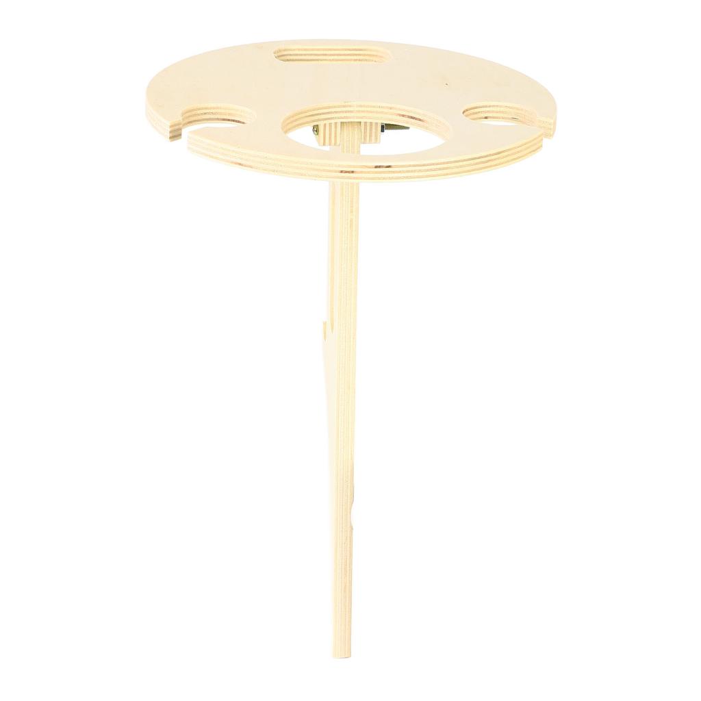 Outdoor Wine Table Foldable Mini Wooden Picnic Table Wine Rack Support Holder for Party