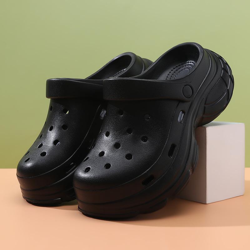 New Platform Hole Shoes Women's Summer Wear Non-slip Bag Head Beach Sandals