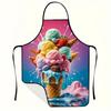 Fashionable Apron Featuring a Bohemian Ice Cream Design - Ideal for Adults, Perfect for Baking And Cooking, Suitable for Cafes A