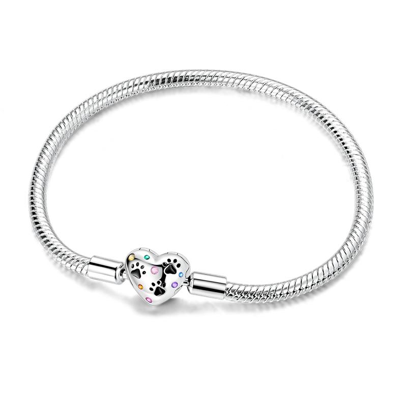Bracelets Ideal For Women Copper Heart Clip Bracelets Copper Compatible With Authentic Charm Bead Charms Pendant Jewellery Ideal For Women Do It Yours