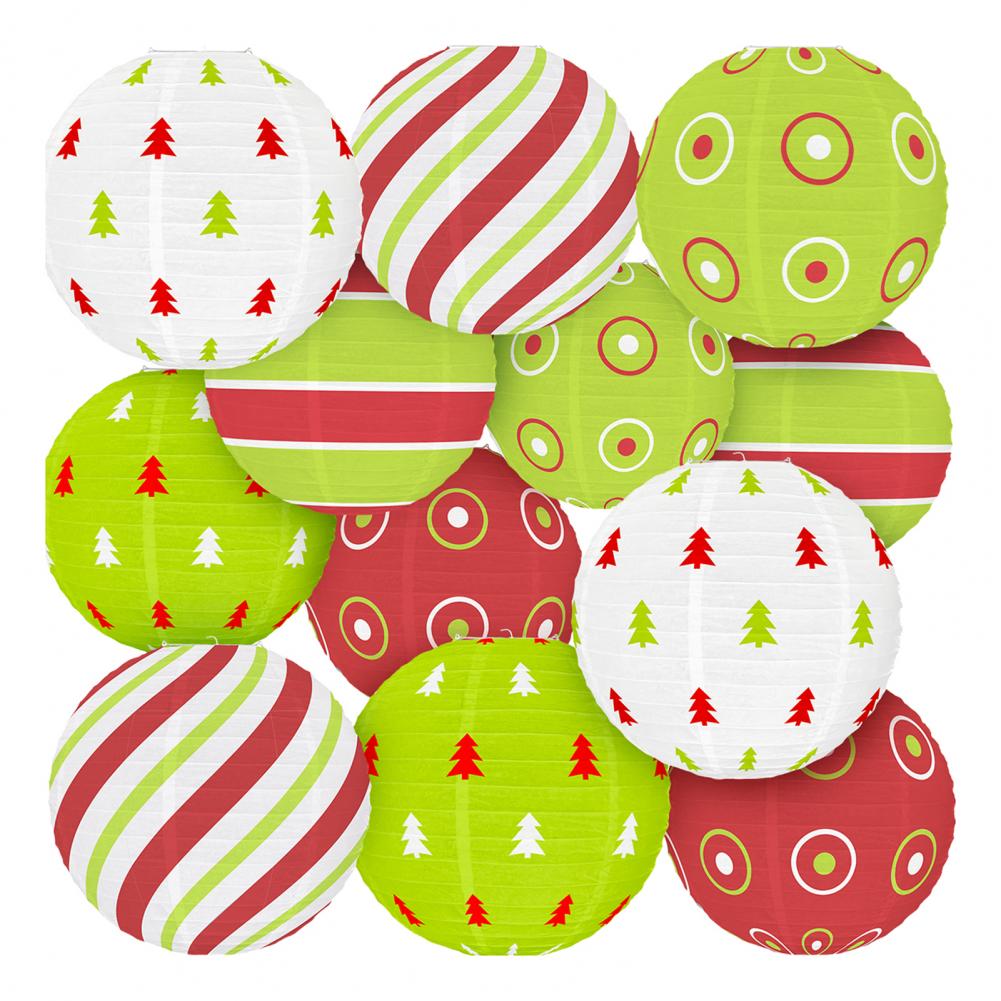 Exquisite Holiday Lantern Festive Party Decoration Festive Christmas Paper Lantern Decorations for Indoor Outdoor for Winter