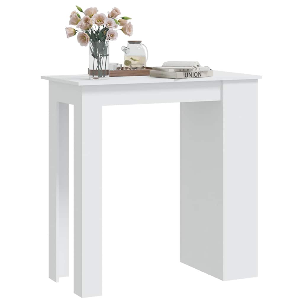 Vidaxl White Bar Table with Shelves, 102X50X103.5 Cm