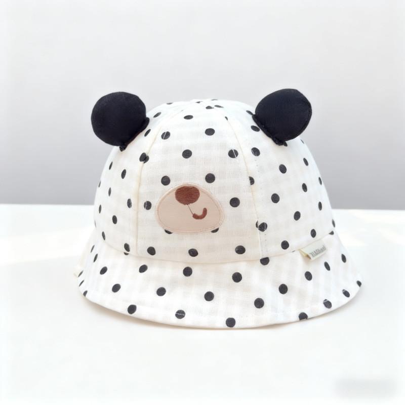 

Baby Sun Hat With Cartoon Pattern For Summer Sun Protection And Shade чёрный