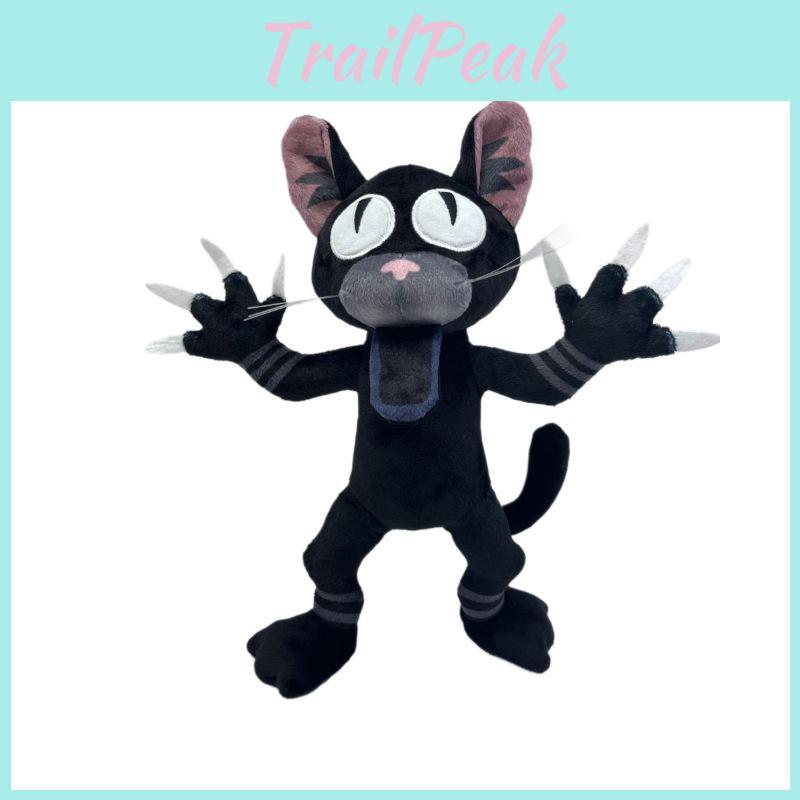 99 Nights In The Forest Black Cat Plush Toy With Soft Short Pile For Kids And Adults
