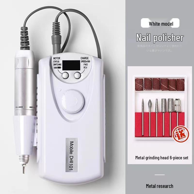 101 Portable Nail Salon Grinder: Rechargeable Tool for Nail Shaping, Polishing, Removal of Dead Skin and Nails