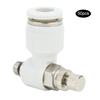 50Pcs Air Flow Control Valve Pneumatic White Adjustment Durable Quick Connector SL6‑M5