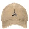 Eiffel Tower Washed Baseball Cap French Culture Stylish Trucker Hat Summer Unisex Teens Kpop Rock Sunscreen Snapback Cap