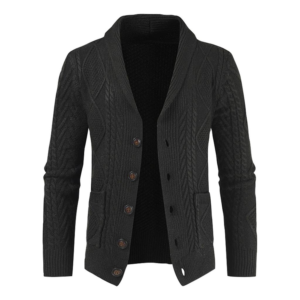 Mode Revers Casual Cardigan Mantel Langarm Slim Strickpullover