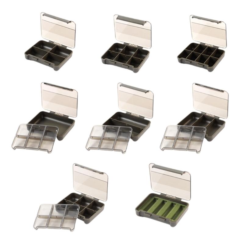 Angelkasten Aufbewahrungsbox mit Klarsichtdeckel Köderbox Universell Mehrkammer Angelköder Haken Behälter Case