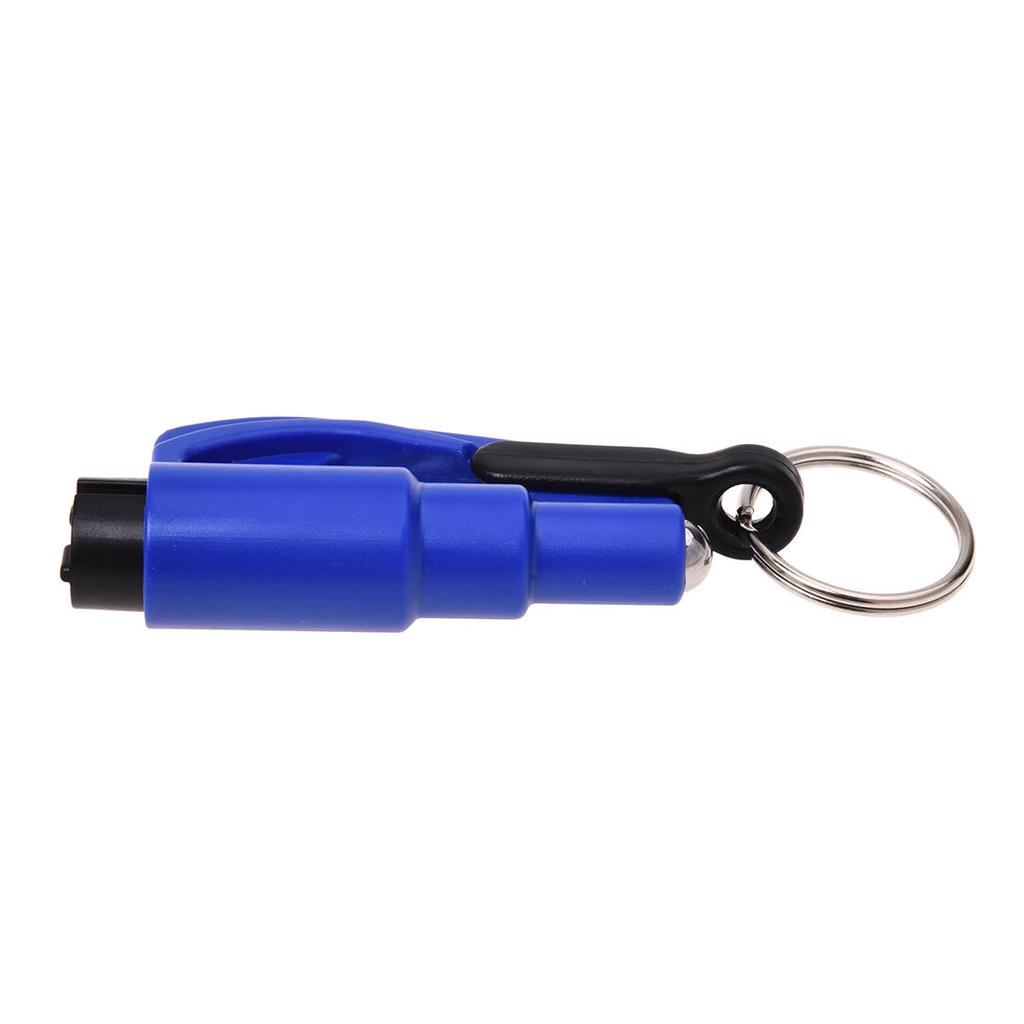 Herramienta De Seguridad Para Auto Llavero martillo triturador cortador de cinturón de seguridad de ventana Silbato Amarillo