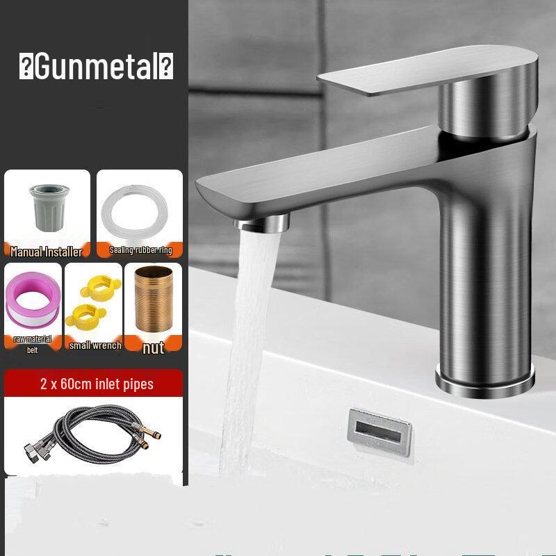 

TLXT Gunmetal Grey Bathroom Basin Faucet