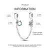Nové přívěšky Bezpečnostní řetízek 925 Sterling Silver CZ Pave Charms FitNová spona na náramek DIY luxusní šperkový dárek