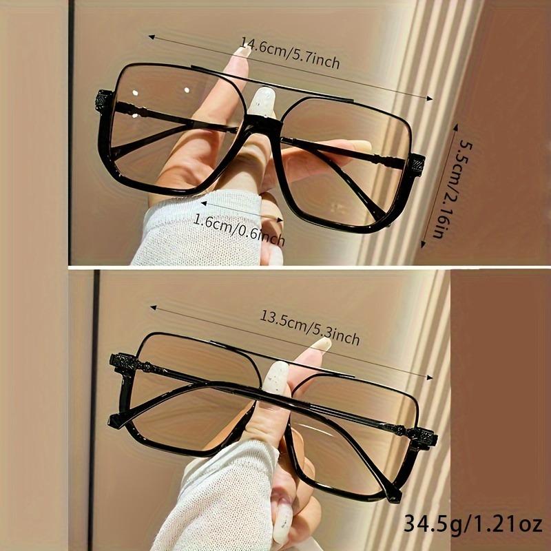 2 Pairs of Square Frame Fashionable Glasses Suitable for Both Men and Women UV Resistant Suitable for Hiking