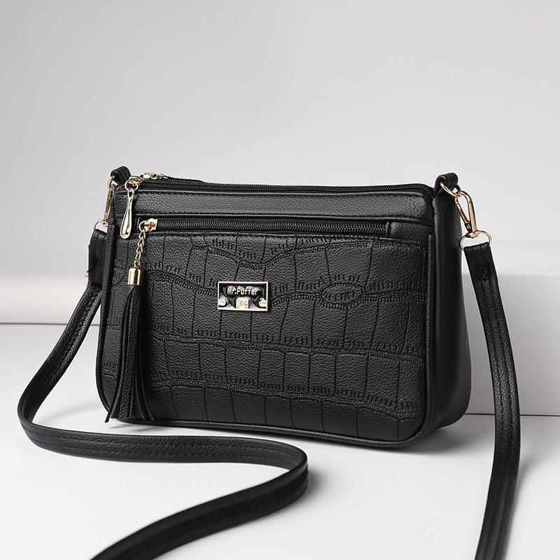 Spring Bag Versatile Large Capacity Women's Crossbody Bag Temperament Mother Bag Crocodile Pattern Small Square Bag