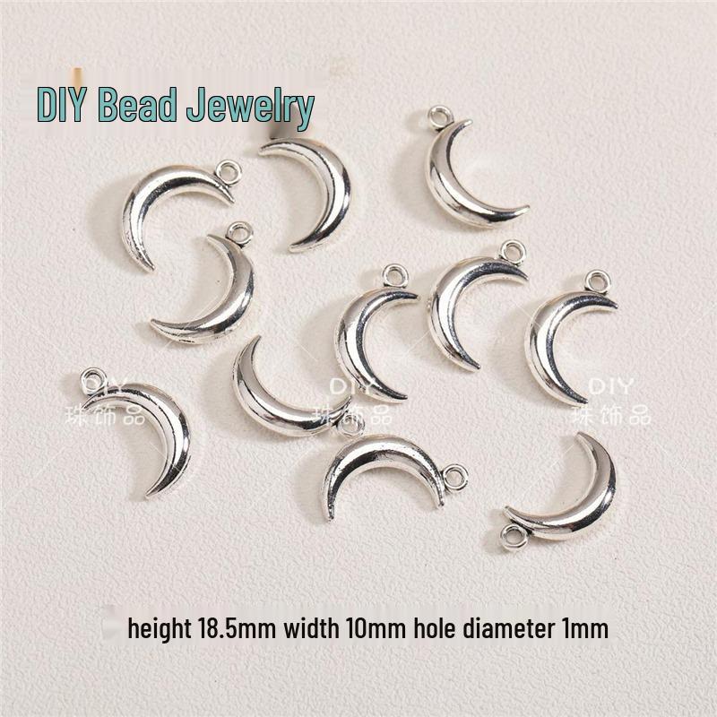 Moon Series Hollow Pendant Charms for DIY Beaded Jewelry