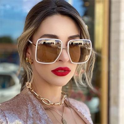 Women Retro Sunglasses Eyewear Women Men Luxury Oversized Square Sun Glasses for Female Non Polarized Glasses