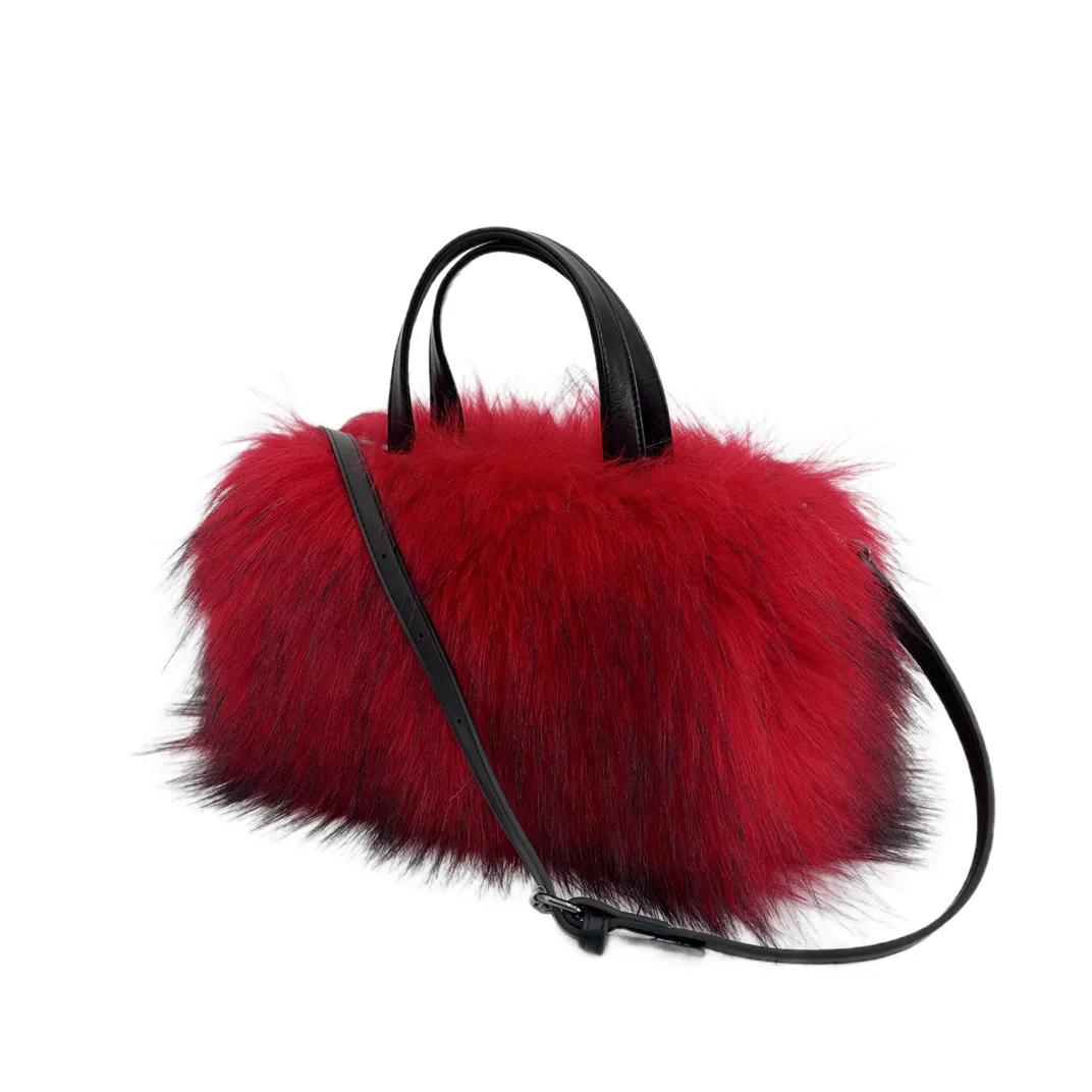 

Y2k Soft Plush Women Shoulder Bag Winter Fashion Faux Fur Girls Crossbody Bags Small Square Female Handbags Furry Tote Purse