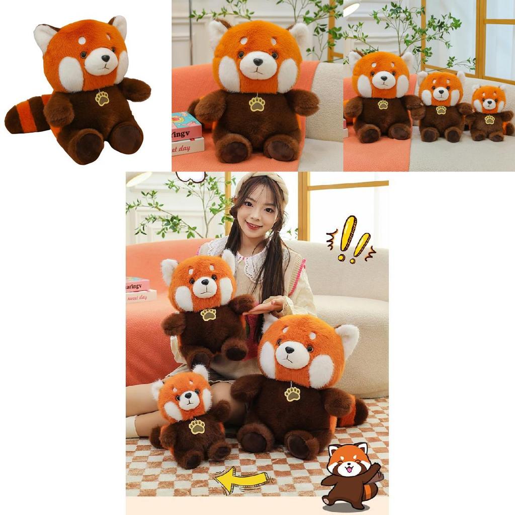 Adorable Plush Raccoon Doll Soft Stuffed Animal Toy Perfect For Kids Birthday Gifts