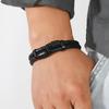 Men's Multilayer Leather Bracelet with Magnetic Alloy Clasp - Euro-American Fashion Accessory