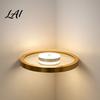 Small Collectibles Wall Mount Floating Shelf with LED Light Modern Gold Metal Display Rack Accent for Entryway Plants Book Space Saving Mounted