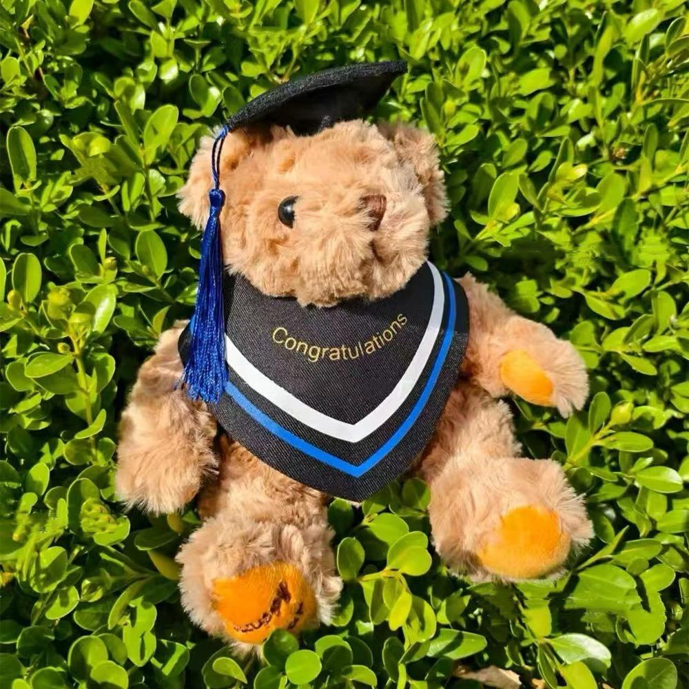 20CM Cute Doctor Bear Plush Toy Soft Graduate Plush Dolls Creative Graduation Bear  Graduate Gift