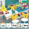 Multifunctional Building Block Table for Kids, Compatible with Large Lego Pieces, Educational Toy for Boys Ages 3-6