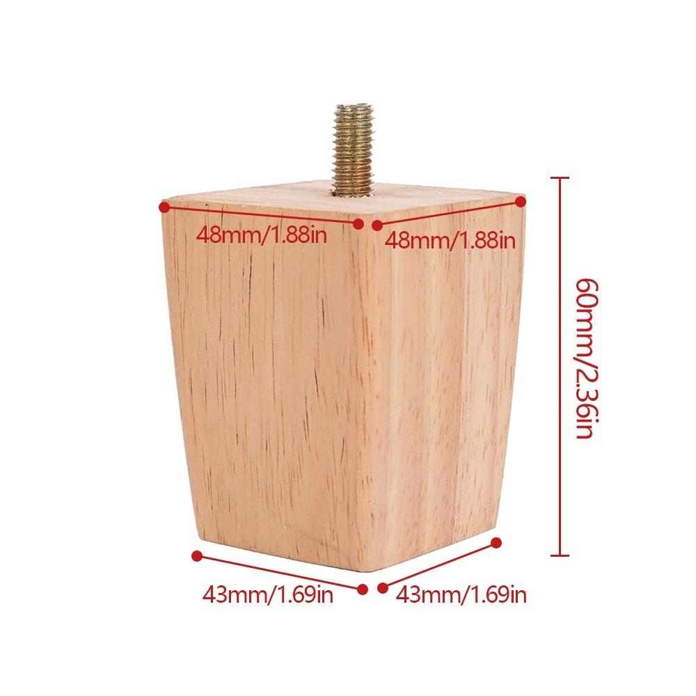 Wooden Sofa Furniture Legs 4PCS Solid Wood Tapered Replacement Furniture Feet Couch Cabinet Feet Supplies Set