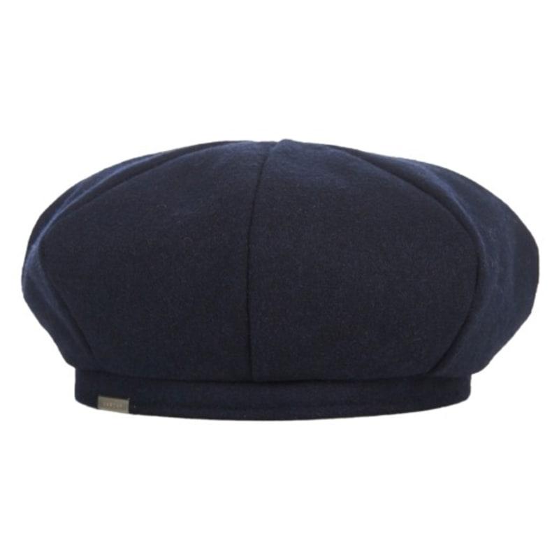 VARZAR Bold Metal Tip Wool Beret Navy