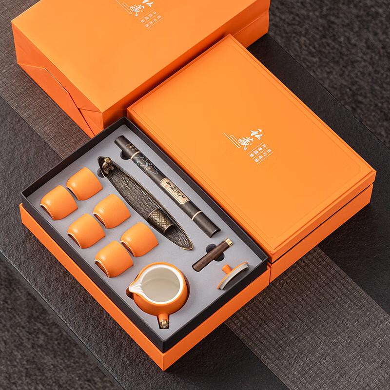 Cha Xun Ceramic Tea Set with Incense Burner Gift Set