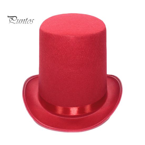 Black Magician Hats High Top Hat British Jazz Topper Male for Plays And Female Court Gentleman Flat Felt Performances Role Play Christmas Dressing