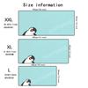 Cute Penguin Mouse Pad Large Computer Office Game Table Mat Rubber Antislip Stitched Keyboard Mats 90x40 Xxl Desk Pads