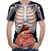 Human Organ Top 3d Print Horror Offal Pattern T-Shirt Round Neck Short Sleeve Loose Tops Halloween Decoration Accessory