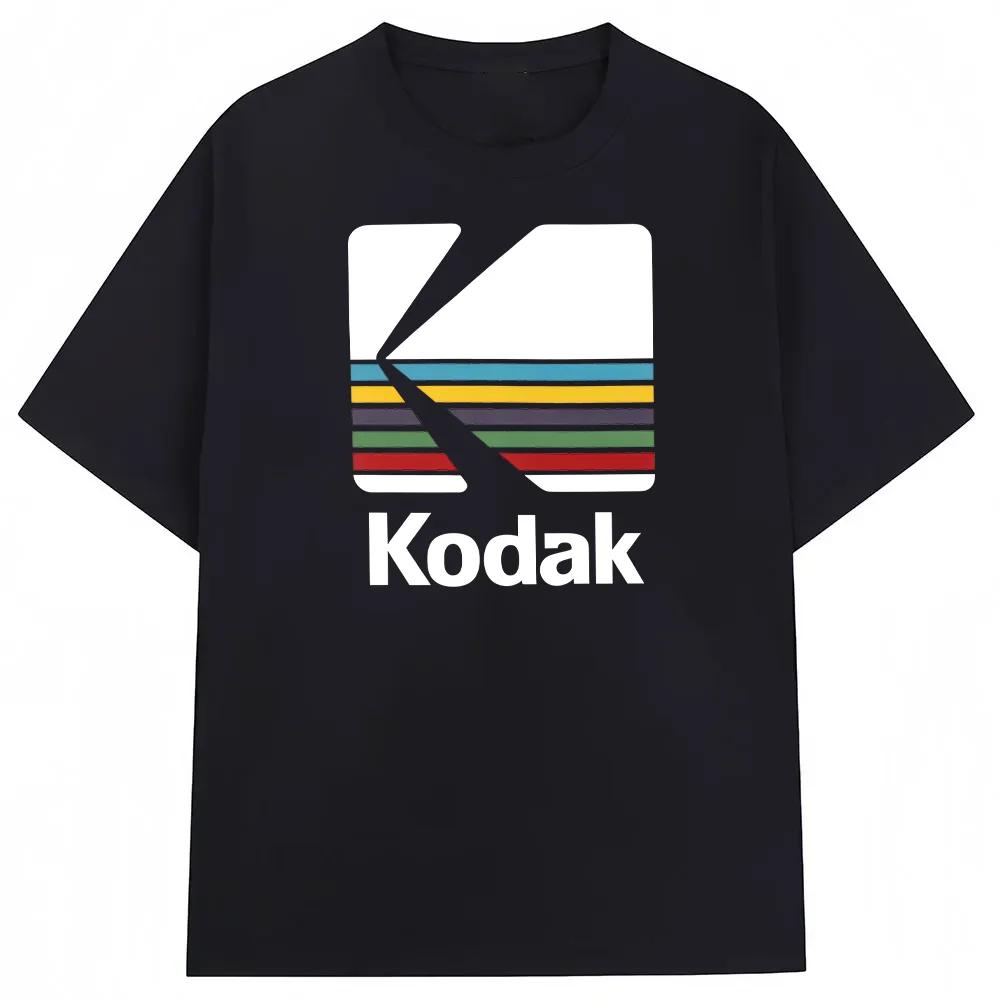 

Kodak Summer Brand New Color Print 100% Cotton Men s T-shirt Daily Outdoor Sports Casual Sweat-absorbing Breathable Short Sleeve XXL бежевий