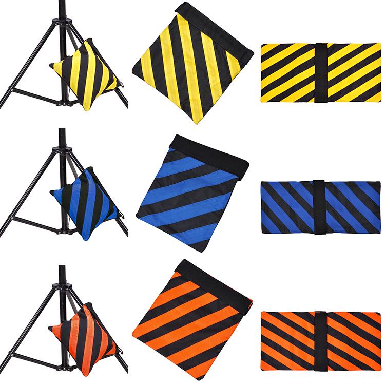Dual-Color Striped Canvas Sandbag for Photography Studio Light Stand Stability