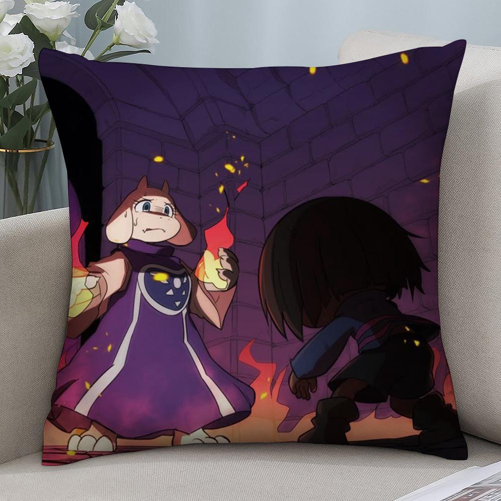 Game Undertale Pillow Case Short Plush Sofa Decorative Gift Home Double-sided Printing Cushion