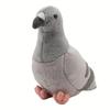 Kawaii Simulated Gray Pigeon Plush Toy Cute Soft Stuffed Animals Plush Dove Bird Doll Birthday Halloween Gift Bing Bong for Kids