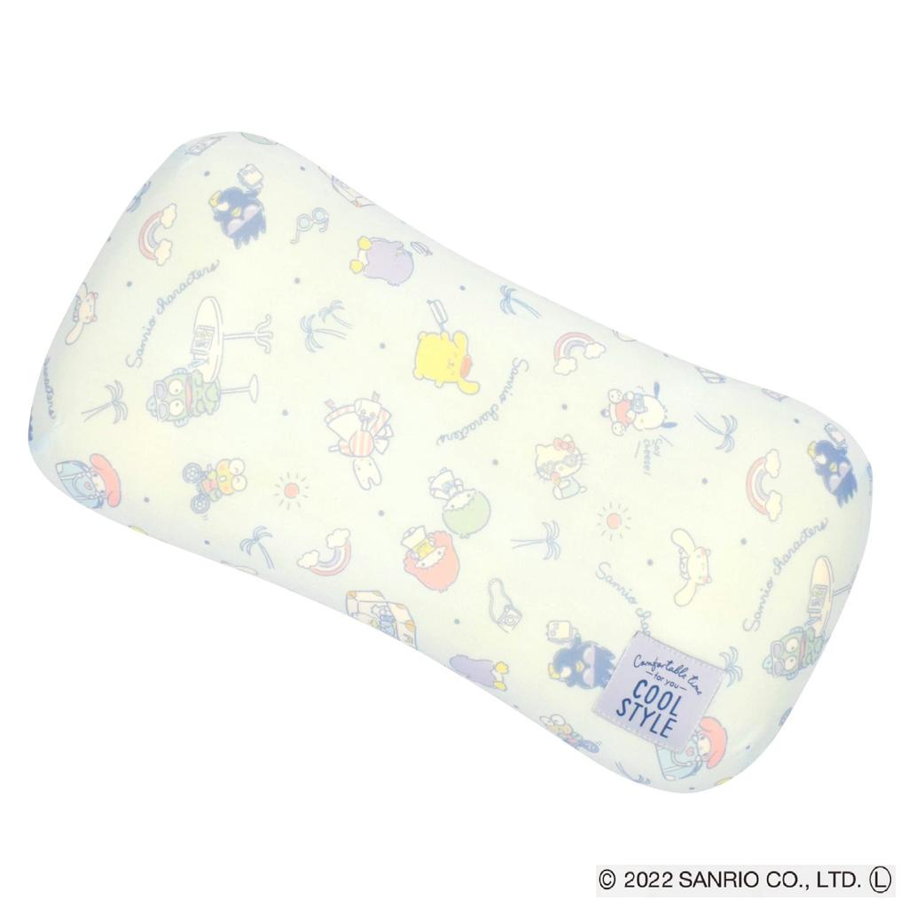 MORIPiLO Memory Foam Pillow, Relaxing Pillow, Cooling, Summer, Sanrio, Green, Approx. 20x40cm, Plush Toy, Cushion, Character, SANRIO, 4620537