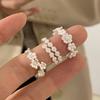 925 Sterling Silver Vintage Cross Winding Finger Flower Rings for Women Couple Minimalist Party Jewelry Gift Prevent Allergy