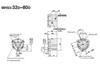 SMC Pneumatic Gripper Fingers: Two-Jaw, Three-Jaw, Four-Jaw MHS2/3/4-16D/25D/40D/50/63D