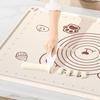 Cartoon Bear Pattern Dough Mat Raised Edge Rolling Mat Household Silicone Kneading Pad  Pastry