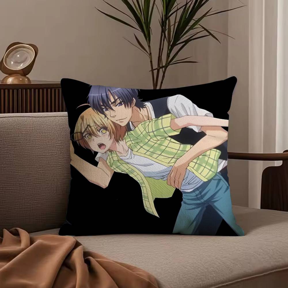 Anime L-Love S-Stage Pillow Case Anti-dustmite Pillowcase Invisible Zipper Silky Short Plush Sofa Cushion Cover