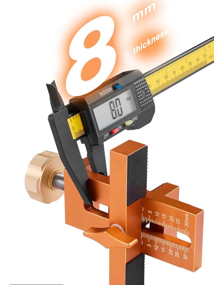 Cabinet Door Mounting Jig, with Support Arm&Clamp, Aluminum Alloy Body Tool for Installing Cabinets with Face Frame or Frameless