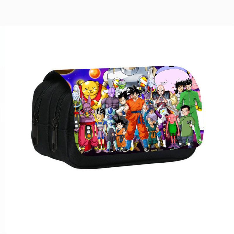 Ball Dragon Anime Character Print Student Double Layer Stationery Bag Storage