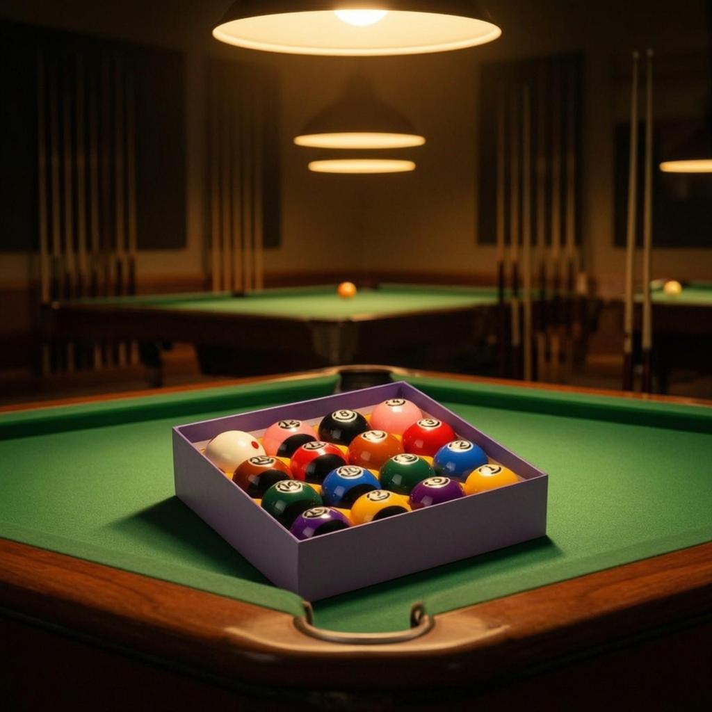 16 Pieces 16-Ball Pool Set Bright Colors Balls with Cue Ball Professional